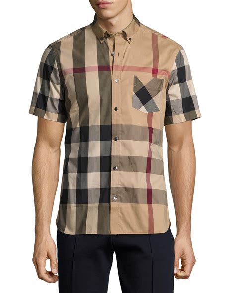 burberry thornaby check sport shirt|Burberry Thornaby Short.